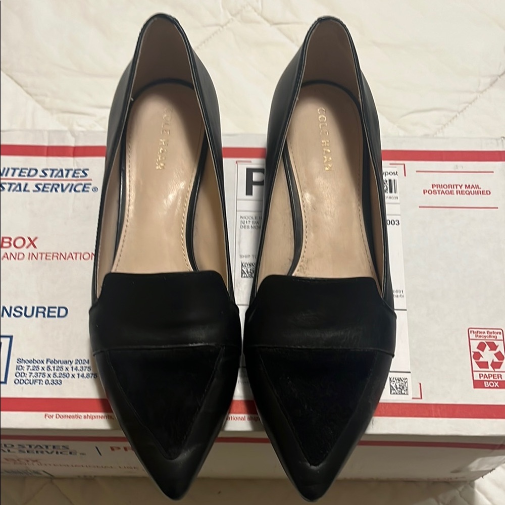 Cole Haan Black Pointed Toe loafers